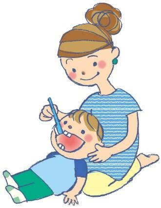 仕上げ磨きのイメージ